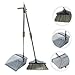 FRCOLOR 1Set Transparent Cleaning Broom and Dustpan Soft Bristles for Home Use Long Handle for Easy Sweeping for Hair and Dust Cleanup Versatile Floor Cleaning Tool