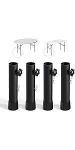 Aglehome Table Leg Extenders, Table Leg Risers for Straight Leg Folding Table Risers for Folding ...