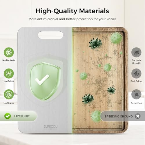Image of 3 Piece Titanium Cutting Boards for Kitchen, Double-Sided Non-toxic Titanium Cutting Board, Dishwasher Safe Cutting Board for Meat, Vegetables, Fruits & Daily Food Prep