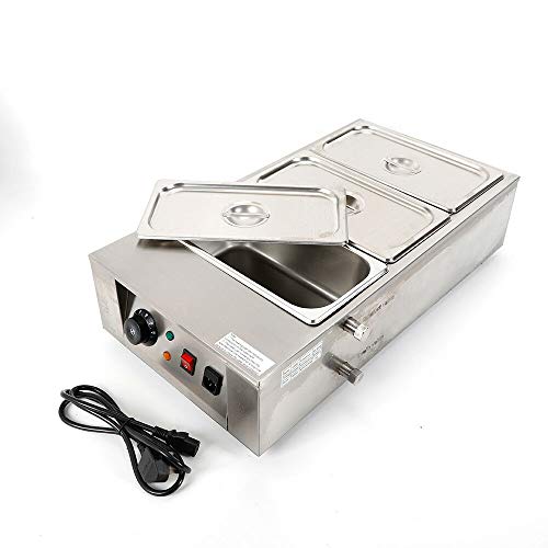 Máquina de fusión de chocolate de 1000 W, olla de acero inoxidable ajustable para uso doméstico y comercial, capacidad de 12 kg, dispositivo eléctrico de templado y fusión