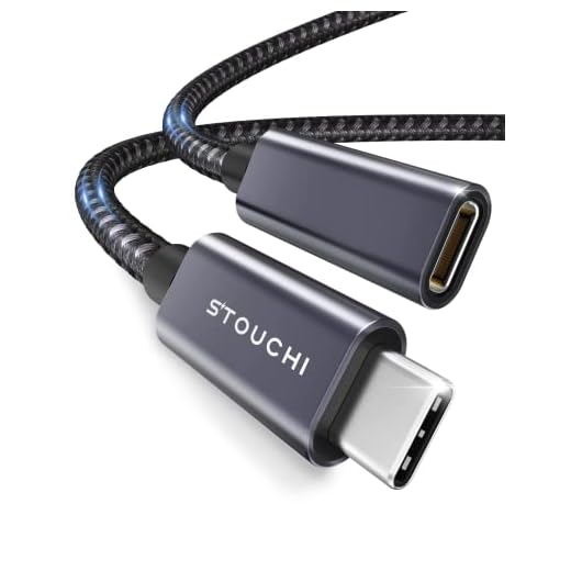 Stouchi USB C Extension Cable 6FT/1.8M, PSVR2 Extension Cable Type C 3.1 Male to Female Fast Charging & Audio Data Transfer for Galaxy S23, iPad Mini/pro, MacBook Air M2/ M1 Mac Mini/pro, Mag- Safe