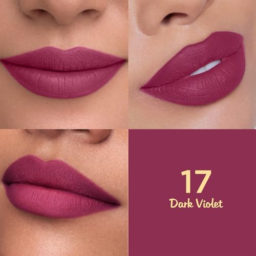 Image of Glam21 Lip Seduction Non- Transfer Crayon Lipstick up to 12 Hours Stay | Lightweight & Longlasting|Creamy Matte | Smudge Proof - 3.6gm|Dark Violet-17 (Matte)