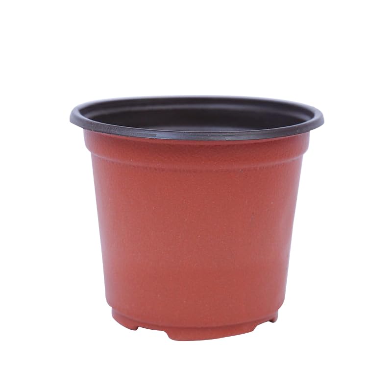 50PCS Nursery Pots, Seedlings Flower Plant Container, Starter Pots Plant Containers for Succulents, Seedlings, Cuttings, Transplanting (Diameter 100MM, Brown)