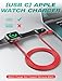 2Pack USB C for Watch Charger Magnetic Charger Wireless Portable Compatible with Watch Ultra2 Ultra Series 10/9/8/7/6/SE/SE2/5/4/3/2/1-[1m/Red]