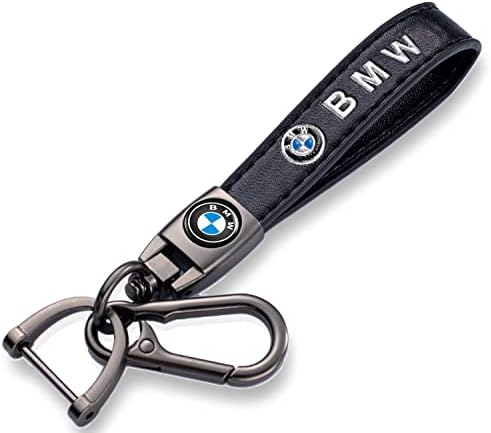 Genuine Leather Car Keychain for BMW M 1 3 5 6 Series X1 X3 X5 X6 Z4 X6 X8 Key Chain Ring for Men and Woean, Key Fob Car Accessories Family Present