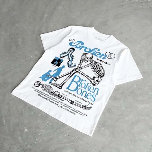 Image of DopeSkill Graphic Tee Streetwear Hip Hop Hypebeast Street Style Unisex T-Shirt Sneaker Colour Matching Shirts Horror Skeleton