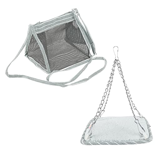 Mipcase 2pcs Pet Hammock Hamster Sling Bag Breathable Outdoor Carrier for Small Pets for Walking Hiking Travel Shopping Easy to Clean Durable Design