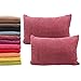 Meishida Juego de 2 Fundas de Cojín 40 x 60 cm Tejido de Chenilla Suave, Fundas Almohada con Cremallera Oculta Decorativa para Sofá y Cama (Vino, 40 x 60 cm)