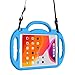 MENZO Kids Case for iPad 9th Generation,iPad 8th/7th Generation Case for Kids,iPad 10.2 Case for Kids,Shockproof Shoulder Strap Handle Stand Kids Case for New iPad 10.2 Inch 2021/2020/2019,Blue