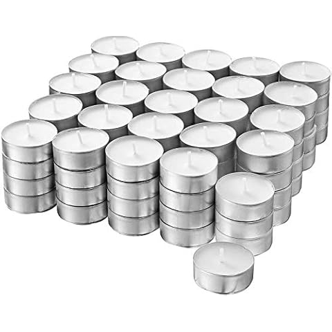 H HANSEL HOME Velas de Te - Tealight - Blancas (200 Velas) Cover