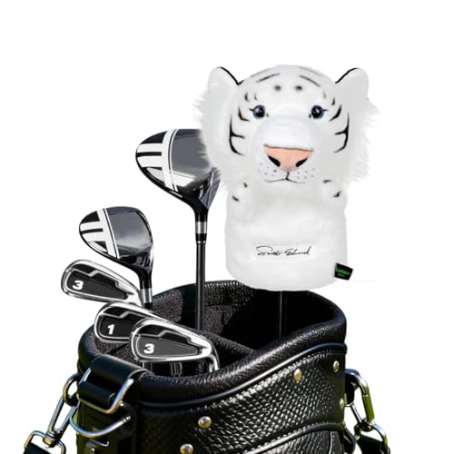 Housse de driver tigre blanc Scott Edward couvre-club de golf