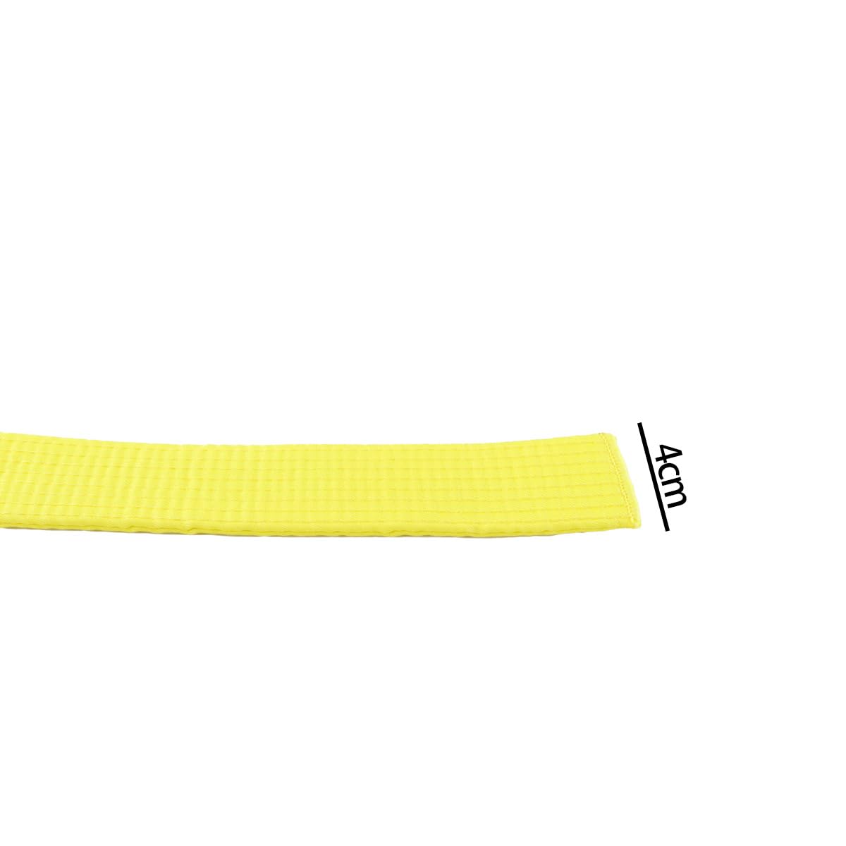 Ausi Cintura professionale per taekwondo, judo, karate, 2 pezzi, in cotone, a righe, per arti marziali, 260 cm (giallo)