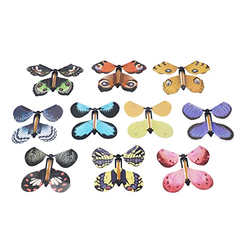 Borboleta Voadora Mágica, 10 PÇS Wind Up Borboleta Faixa de Borboleta Powered Flutter Folhetos Borbo