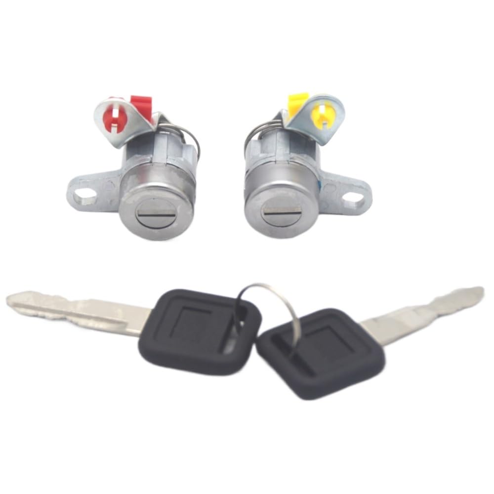 Zhjlut One Color Car Lock Cylinder Compatible With Holden For Rodeo 1988-2002 Ignition Switch Left Right Door Lock Cylinder Key Set(L-R Door Lock)