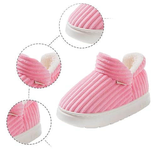 Corduroy Slip On Backstrap Slides For Women Cozy Indoor Outdoor Soft Sole Warm Comfort Slippers2