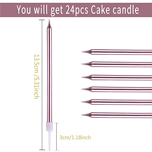 WELLXUNK Candeline Compleanno 24 pcs Candele