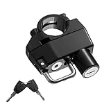 NYTKL Motorcycle Helmet Lock, Anti-Theft Security Aluminum Alloy Handlebar Locks with 2 Keys, Tamper-Proof Safety Helmet Holder Hook for Motorcycles ATVs Dirt Bikes Scooters (Lock)