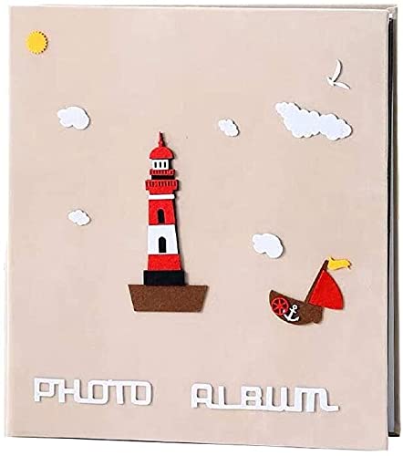 Taschenalbum aus Hirschleder, 15,2 cm, 800 Blatt, geeignet für Familien, Baby-Wachstumsbuch, Hochzeitsalbum, 35 x 38 cm (Farbe: Beige-b)