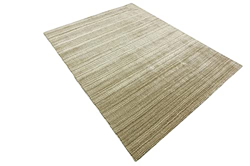 Tapis moderne Grass Gabbeh beige pour réchauffer un salon épuré - 6