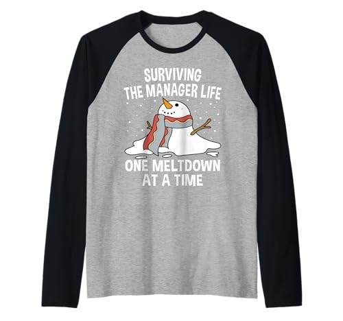 Surviving Manager Life Meltdown Raglan Baseball Tee
