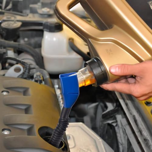 Image of Flexible Draining Tool Snap Funnel,Flexible Draining Oil Snap Plastic Funnel-Spill-Free,Universal Hand-Free-for Automotive Oil and Household Uses(Pack of 1)