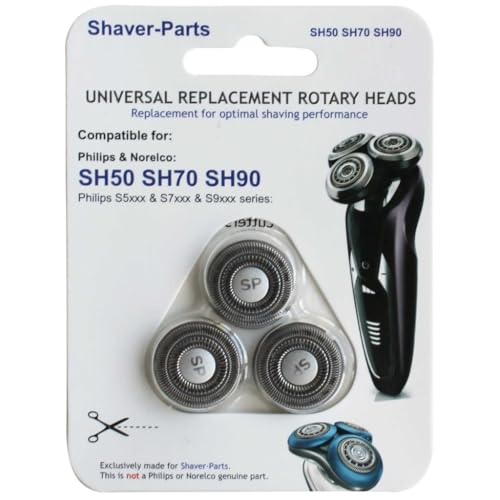 Têtes de rasage SH50 SH70 SH90 compatibles avec les rasoirs Philips Series 5000 6000 7000 et 9000