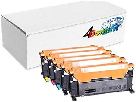 (5 Pack, 2B+CYM) 4Benefit Compatible CLP325W Toner cartridges CLP325 CLT-K407S CLT-C407S CLT-M407S CLT-Y407S Replacement for CLX-3185 CLX-3185FN CLX-3185FW CLP-320N CLP-325 CLP-325W Laser Printer