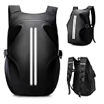 HYC00 Motorcycle Backpacks for Men Women Waterproof Motorbike Helmet Backpack, Reflective Motorbike Helmet Rucksack Bag, Motorcycle Accessories, Cycling Travel Backpacks School Bags, G-Black Small