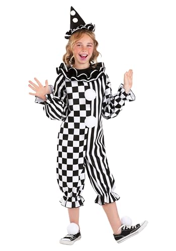 Disfraz completo de payaso gótico para niñas talla Large