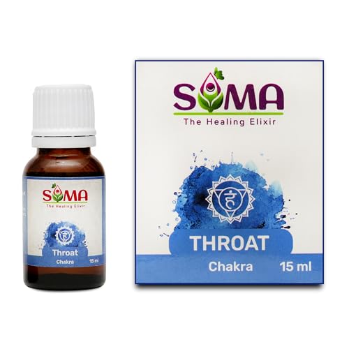 Image of Throat Chakra Oil | Blends of Pure Essentials Oils Ideal for Calming Effects, | 15 ml | Aroma Oil & Seven Chakra Oils | Best for Aromatherapy & Meditation | Pack of 1