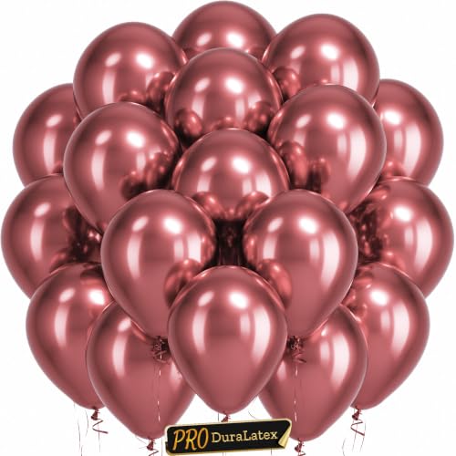 Image of Bezente Pro Duralatex Metallic Red Extra-Thick Balloons 120 Pack 10 inch