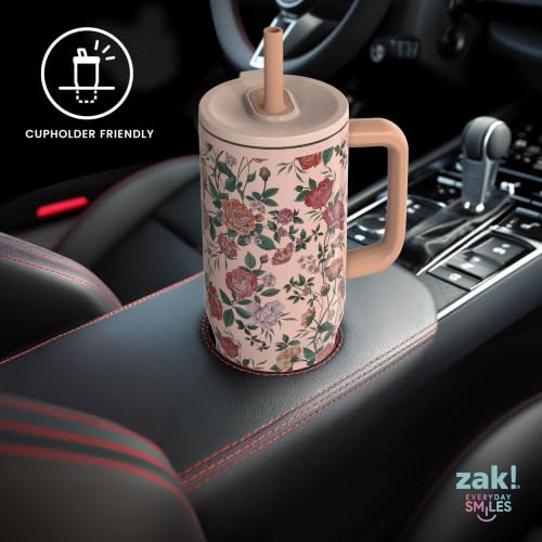 Image of Zak Designs Bridgerton 30 oz Spill-Proof Insulated Stainless Steel Tumbler