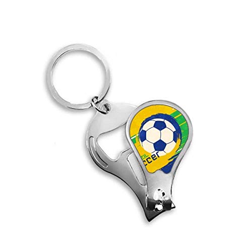 Coupe-ongles pied football Brésil avec lime à ongles en acier