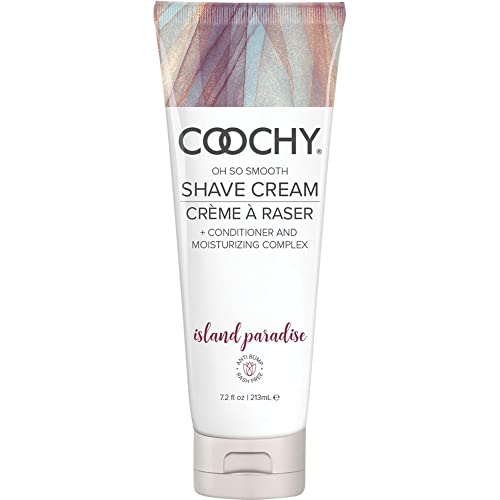 Coochy Shave Cream - Moisturizing Shave Lotion - Gentle Intimate Shaving Cream - For Bikini Area Underarms Legs & More - Rash-Free Hydrating Formula - Island Paradise 7.2 oz