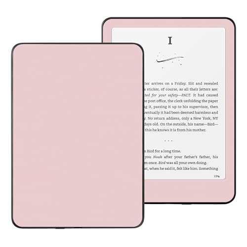 SESENSE Skin Sticker for 7'' Kindle Paperwhite 12th Gen 2024, Solid Color Vinyl Decal Sticker for Kindle Colorsoft Signature Edition, Pink