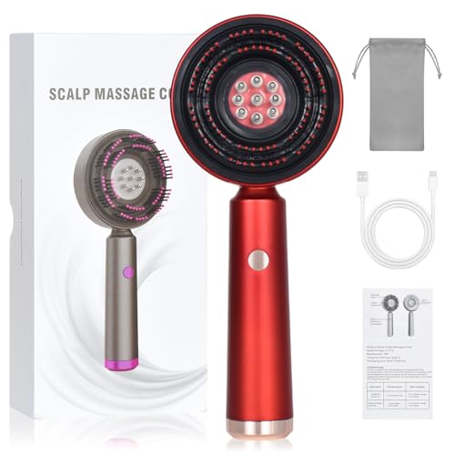 Colexy Kopfmassagegerät Elektrisch, 3-in-1 Kopfhaut Massagebürste mit Kopfmassage Bürste, Hair Oil Applicator, 3 Modi für Kopf Kopfhaut Massage, Haarpflege, SPA, Entspannung, 360° Haar Kopfhautpflege