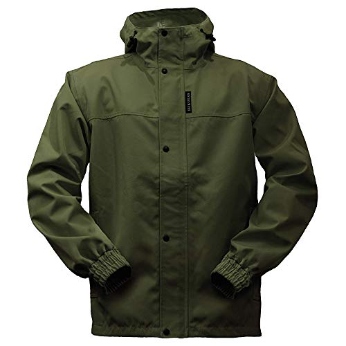 Rivers West Men's 40/40 Waterproof Lightweight Ultra Packable Rain Jacket with Fixed Adjustable Hood