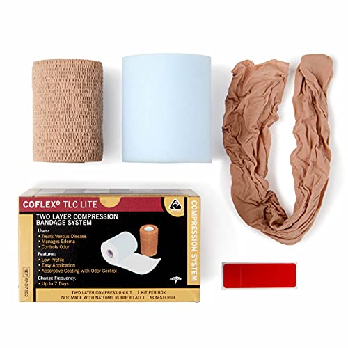 Medline Coflex Lite Tlc Compression System, 2 Layer, Blue/Brown #TOP1