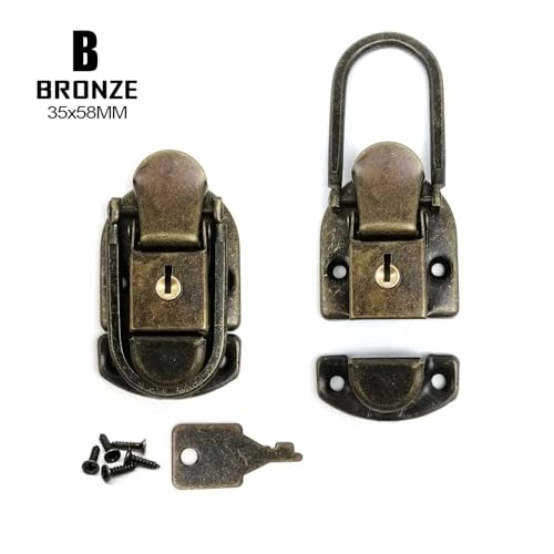 Coffret cadeau fermoir à bascule en bronze et vis de fixation pour boîte