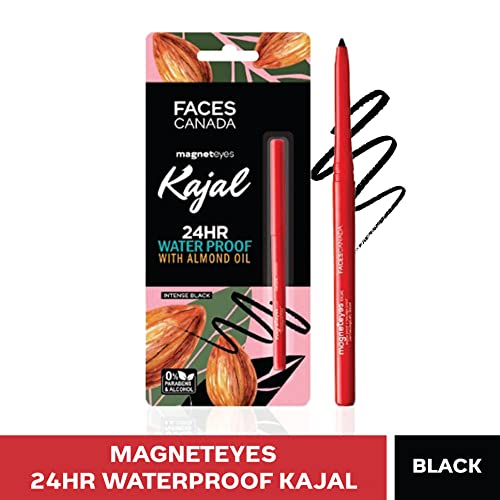 FACES CANADA Magneteyes Kajal - Black, 0.35g | 24 Hr Long Stay | One Stroke Smooth Glide | Waterproof, Smudgeproof & Fadeproof | Deep Matte Finish | Enriched With Almond Oil & Vitamin E - Image 3