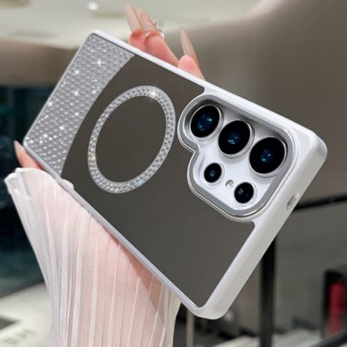 Coque aimantée Galaxy S21+ 5G grise effet miroir pour le quotidien