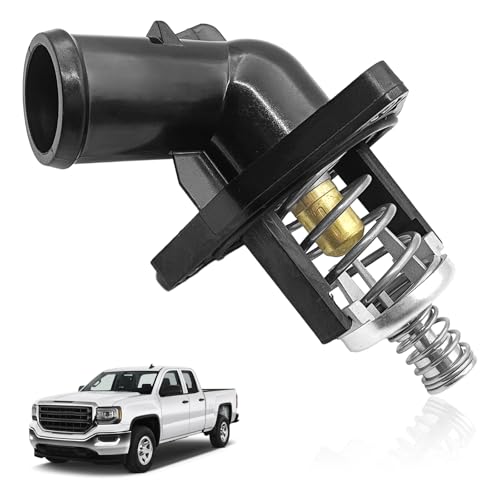 SYudwen 15-11125 Engine Coolant Thermostat Housing Assembly Compatible with 2014 2015 2016 2017 2018 2019 2020 Chevy Silverado, GMC Sierra 4.3 5.3 5.3L 6.2L Thermostat Housing Assembly by SYudwen - Used condition - US$10.35