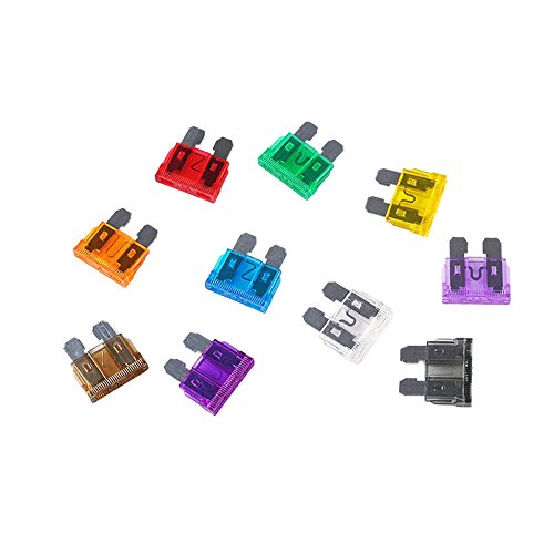 Sangmei Fusíveis de lâmina padrão de carro de sortimento 60 unidades 2A 3A 5A 7 5A 10A 15A 20A 25A 3