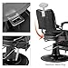 Winado Heavy Duty Vintage Recline Barber Chair Hydraulic with Headrest, Supports up to 700lbs & 360° Rotatable, Professional Salon Beauty Spa Shampoo Equipment (Square Backrest)