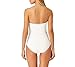 Anne Cole Women's Twist Front Shirred One Piece Swimsuit, White, 12