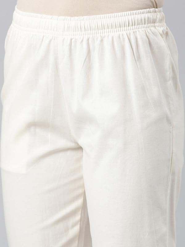 Image of GO COLORS Solid Cropped Pencil Pant for Women | Breathable, Side Pocket