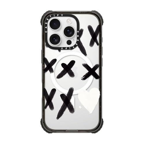 Coque iPhone 16 Pro CASETiFY Ultra Impact noir transparent avec protection MagSafe