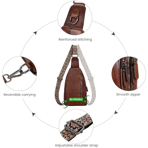 HESHE Pebble Grain Crossbody Bag
