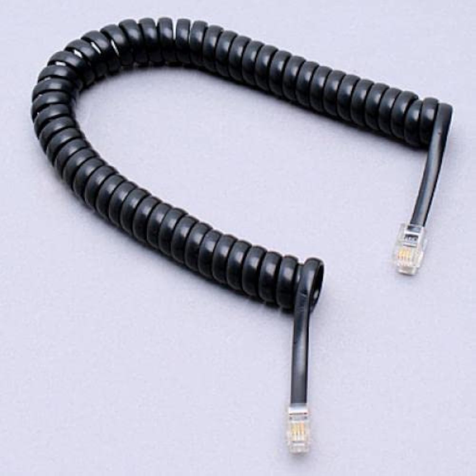 2pcs 6.5ft Black Telephone Handset Extension Cord