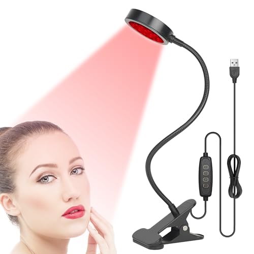 GREENIC Lâmpada de terapia de luz vermelha LED, 660 nm, 850 nm, p...